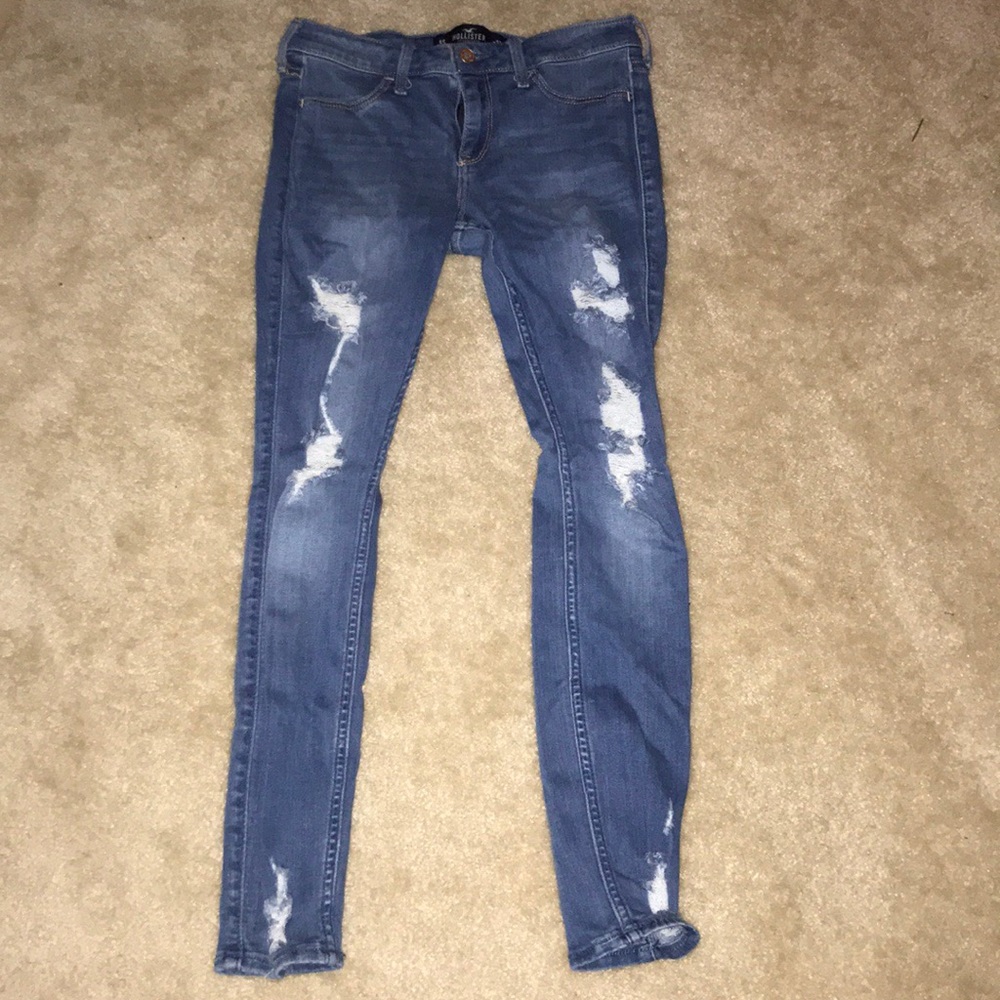Hollister crop jegging w rips